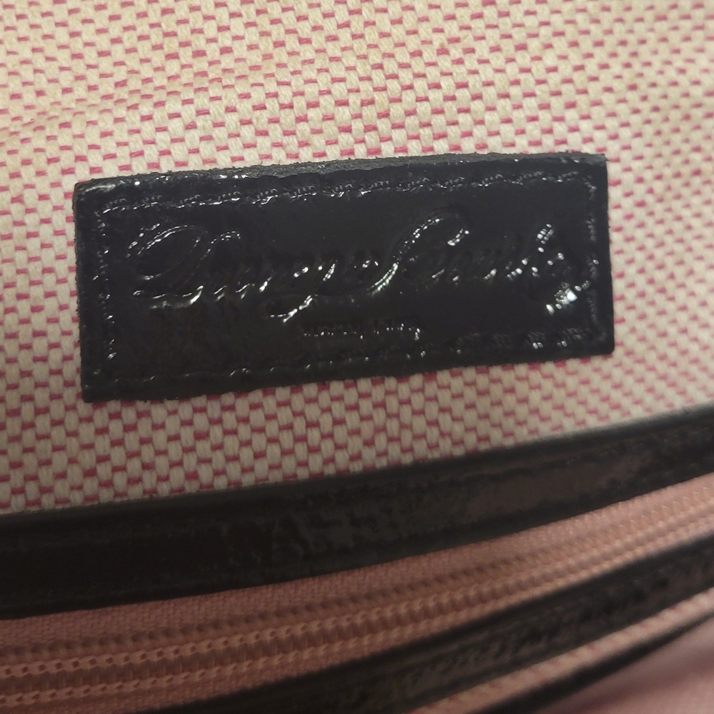 Dooney & Burke Black Structured Tote with Textured Fabric and Rounded Handles - Picture 4 of 6